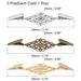 3pcs Sweater Clips Cardigan Collar Clips Dresses Clip - Gold, Silver, Bronze