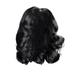 KAGAYD Middle Part Black Wavy Wig Long Wavy Middle Part Wig For Women Synthetic Curly Wavy Wigs Natural Wavy Heat Wig For Daily Party Use