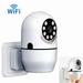 CHUANK Plug in Security Cameras Home Security Camera with Mobile App Smart Security Camera Mini Surveillance Baby Camera Wifi Camera for Office Indoor with IR Night Vision 2-Way Audio