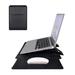 11 13 15 Colorful Cover Pouch Stand Case PU Leather Laptop Bag Ultrabook Sleeve BLACK 11-12 INCH
