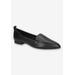 Extra Wide Width Women's Alessi Casual Flat by Bella Vita in Black Leather (Size 9 WW)