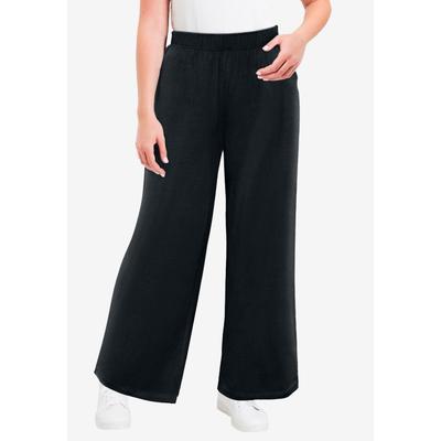Plus Size Women's Wide-Leg Pant by June & Vie in Black (Size 14/16)