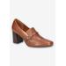 Extra Wide Width Women's Ashton Pump by Bella Vita in Camel Burnished Leather (Size 9 WW)