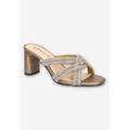 Extra Wide Width Women's Carmen Dressy Sandal by Bella Vita in Bronze Suede (Size 9 WW)