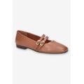 Wide Width Women's Davenport Casual Flat by Bella Vita in Dark Tan Leather (Size 9 W)