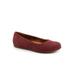 Wide Width Women's Sonoma Ballerina Flat by SoftWalk in Cherry Red Embossed (Size 8 W)