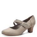 Jana Damen Pumps mit Riemen Mary Jane Vegan, Braun (Stone), 37 EU