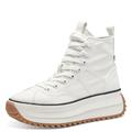 Tamaris Damen Sneaker High Canvas Vegan; WHITE/weiß; 39