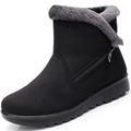 Hsyooes Winter Snow Boots for Womens Warm Fur Lined Ankle Short Booties,Black,6.5 UK/Label size 250