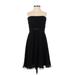 White House Black Market Cocktail Dress - Party: Black Solid Dresses - Women's Size 0