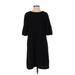 Ann Taylor Casual Dress - Shift High Neck Short sleeves: Black Dresses - Women's Size 4