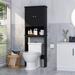 Ebern Designs Behren 65.4" H x 23.6" W x 9.1" D Freestanding over-the-Toilet Storage Manufactured Wood in Black | 65.4 H x 23.6 W x 9.1 D in | Wayfair