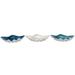 Highland Dunes Aaronveer Solid Wood Decorative Bowl - Set of 3 in Blue/White | 2.3 H x 10 W x 7 D in | Wayfair 5177C717D58D4DACB49E3DE1158B9EFF