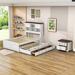 Winston Porter Leelouis Platform 2 Piece Bedroom Set in Brown/White | 46 H x 57 W x 86 D in | Wayfair C4495894734F42E39D72A509E892F762