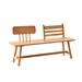 Hokku Designs Haajra Solid Wood Bench Wood in Brown | 30.7 H x 55.1 W x 17.7 D in | Wayfair FE9669FCBFD44C20AA9F2B3501AB188C