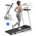 265lbs Folding Electric Treadmill with Desk for Home Gym Fitness Jogging Walking