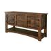 Exo 50 Inch Cocktail Coffee Table, 4 Drawers, Pine Wood, Rustic Brown