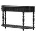 Modern Curved Console Table Accent Sofa Table for Living Room Hallway, Wood Entryway Table with 4 Drawers & Storage Shlef