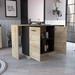 Design Kitchen Island with Double Door Cabinets and 3 Shelves Storage, Kitchen Spice Rack for Home with workbench, Black