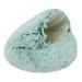 Cat Bed Round Soft Plush Burrowing Cave Hooded Cat Bed Donut for Dogs & Cats Faux Fur Cuddler Round Comfortable Self Warming pet Bed