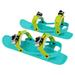 Yucurem Mini Ski Skates Short Shoe Snowblades Adjuatable Teens for Skiing (Multicolor)