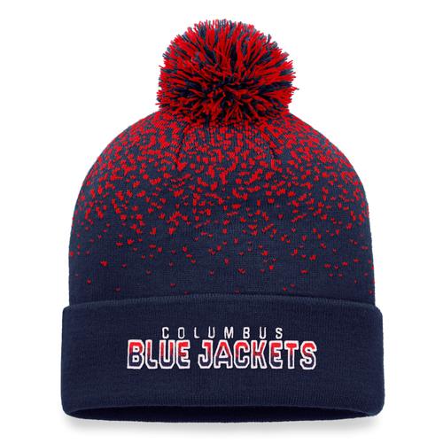 Columbus Blue Jackets Fanatics Branded Iconic Gradiant Beanie Manschette mit Bommel