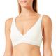 Emporio Armani Women's Padded Bralette with Removable Pads and Essential Studs Logo, Pale Cream, X-Large
