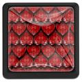 Ownta Square with Screws 3 Pcs for Cupboard Dressing Table Bookcase Drawer Pull Handle Cabinet Door Knobs Geometric Hearts Love Red Pattern