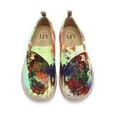 UIN Women s Art Travel Shoes Loafers Fashion Canvas Comfort Wide Toe Casual Slip On Mules
