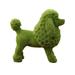 Sprifallbaby Simulation Moss Decoration Poodle Shape Flocked Figurines Turf Grass Ornament Outdoor Solid Color Decor Green