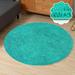 Round Rug Circle Chenille Rug for Living Room Round Area Rug with Non-Slip TPR Underlayer for Bedroom Machine Washable