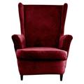 Skksst Wingback Sofa Cover Plush Velvet Armchair Slipcover 2-Pieces Stretch Furniture Portector