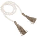 1PC Tassel Wood Beaded Wall Pendant Elegant Home Wood Beaded Pendant (1.45M)