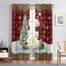 Abtel Christmas Blackout Window Drapes Thermal Insulated Window Drapes Grommet Window Curtain Room Darkening Curtain Style E 52x72in-2PCS