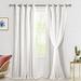 Hiasan Mix & Match Ivory Blackout Curtains with Sheer Thermal Insulated Privacy Double Layer Grommet Window Curtains for Bedroom Living Room Nursery 2 Drape Panels with Tiebacks 52W X 96L