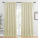 Amay Rod Pocket Curtain Panel Draperies Ivory 72 Inch Wide by 72 Inch Long-1 Panel