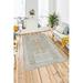 LaModaHome Area Rug Non-Slip - Grey Vintage geometric Soft Machine Washable Bedroom Rugs Indoor Outdoor Bathroom Mat Kids Child Stain Resistant Living Room Kitchen Carpet 4.7 x 7.3 ft (227)