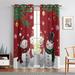 Abtel Christmas Blackout Window Drapes Thermal Insulated Window Drapes Grommet Window Curtain Room Darkening Curtain Style G 52x54in-2PCS