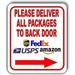 Please Deliver All Packages to Back Door Right Arrow Delivery Sign for Delivery Driver Delivery Instructions for My Packages from Amazon FedEx USPS UPS - Indoor Outdoor Signs for Home - 8.5 x10