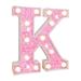 LED Marquee Letter Lights Light Up Pink Letters Glitter Alphabet Letter Sign Battery Powered for Night Light Birthday Party Wedding Girls Gifts Home Bar Christmas Decoration Pink Letter K
