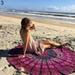 Hesroicy Boho Ethnic Large Round Tapestry Shawl Wall Hanging Beach Throw Yoga Mat Towel