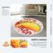 Frcolor Large Beach Towel Microfiber Beach Towel Round Floor Mat Taco Pattern Blanket Large Beach Towel