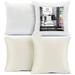 Clara Clark Plush Solid Decorative Microfiber Square Throw Pillow Cover with Throw Pillow Insert for Couch Off white 20 x20 4 Piece Decorative Soft Throw Pillow Set