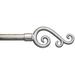 Adjustable Scroll Finial Curtain Drapery Rod Set 5/8-inch (Pewter 28 -48 )