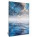 Design Art Blue Sky Reflection in the Lake Graphic Art on Wrapped Canvas