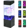 Rzvnmko LED Jellyfish Lamp USB/Battery Operated Jellyfish Lava Lamp Multi-Color Changing Aquarium Tank Lamp Decorative Reusable for Home Office Bedroom Living Room