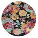 SAFAVIEH Aspen Candelario Colorful Floral Wool Area Rug Charcoal/Blue 7 x 7 Round