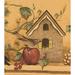 Concord Wallcoverings Wallpaper Border Country Pattern Birdhouses Ivy Grapes Pears Apples Cherries for Cottage Farmhouse Green Beige Brown Brick Red 10 Inches by 15 Feet 41776410
