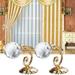 2x large metal glass curtain holdback wall tie back hanger holder window shower curtain drapes for living room 84 inch length 2 panels kitchen curtains set 2 panel curtain cute curtains for