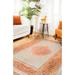 BESPOKY Modern Area Rug Home Decor Carpet Rectangle Room Carpets Orange Medallion Rug Home Decorative Rugs for Living Room Aesthetic Rugs for Nursery Room Bedroom Rugs YoskarOla